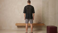 True Notions Flex Mesh Oversized Tee — Black — worn, Black