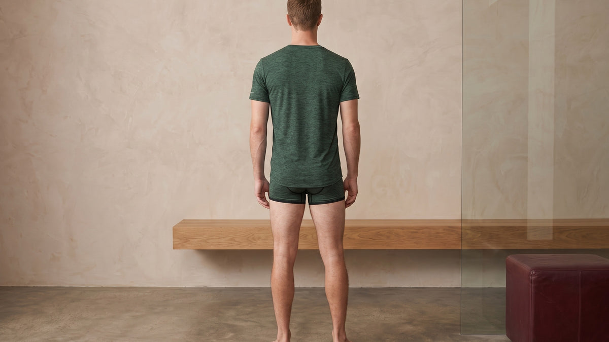 True Notions Olive Tee & Trunk Signature Set — worn, Olive