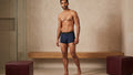 True Notions Trunk — Navy / Black — worn, Navy / Black