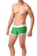 True Notions Trunks 3-Pack — Green / White — worn, Green / White