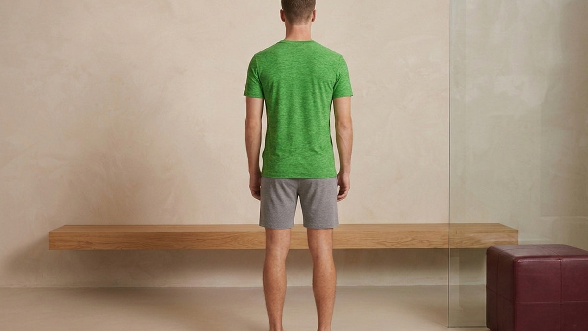True Notions UV Crew Neck Tee — Java — worn, Java