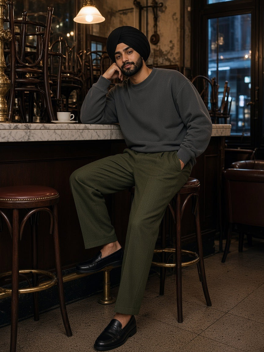 Marcel Afters Vintage Wash Crewneck Sweatshirt — Dark