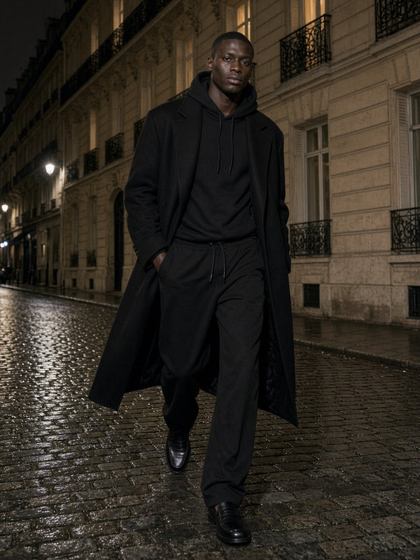 Marcel Afters Wide Leg Drawstring Pants — Dark