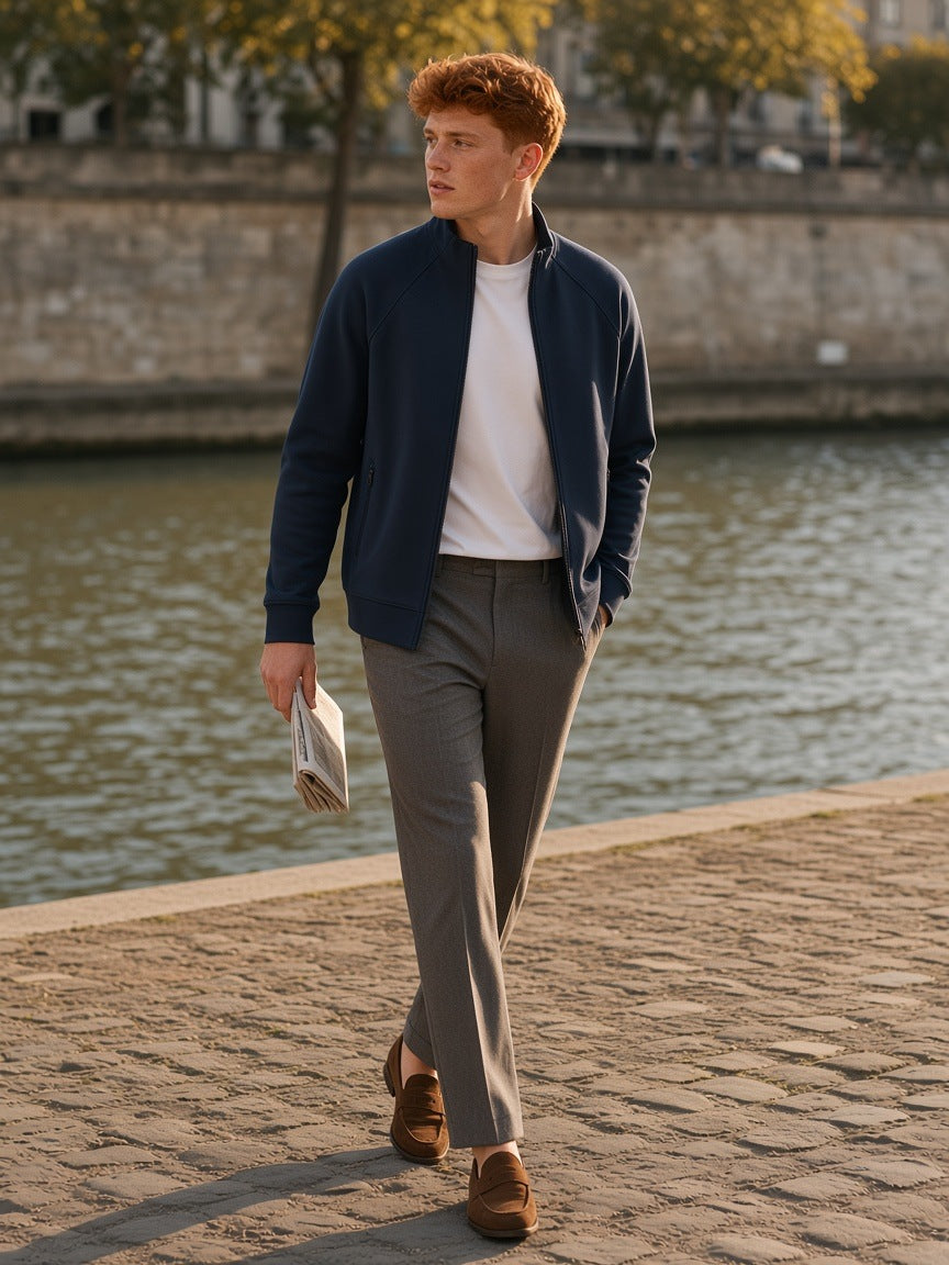 Marcel Afters Zip-Pocket Stand Collar Jacket